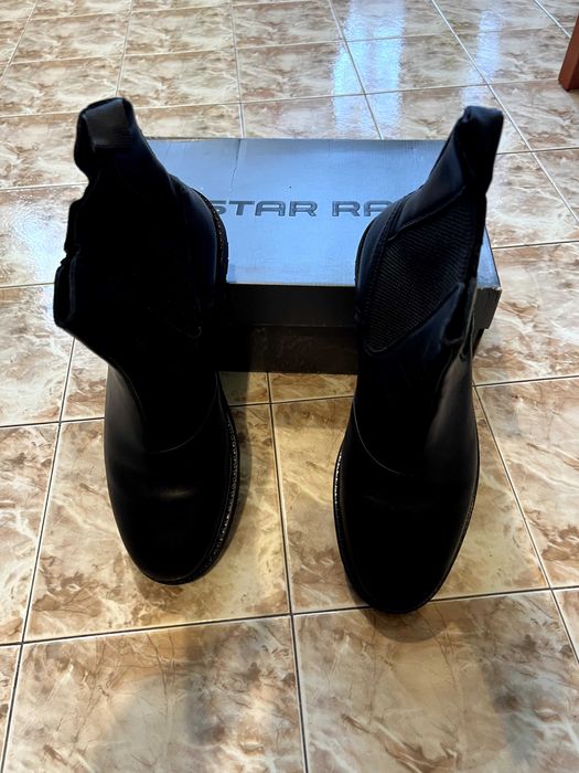 Оригинални мъжки черни боти ботуши обувки G-STAR - размер 43 като нови