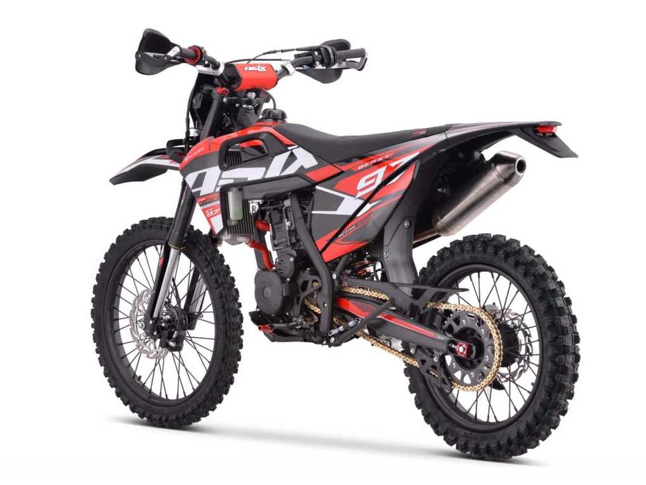 Motocicleta Cross/Enduro Asix XT97, 300cc, roti 21/18", negru/rosu,
