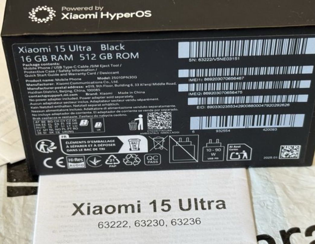 КАТО НОВ 512GB Xiaomi 15 ULTRA Гаранция ЗОРА 2027г. Black