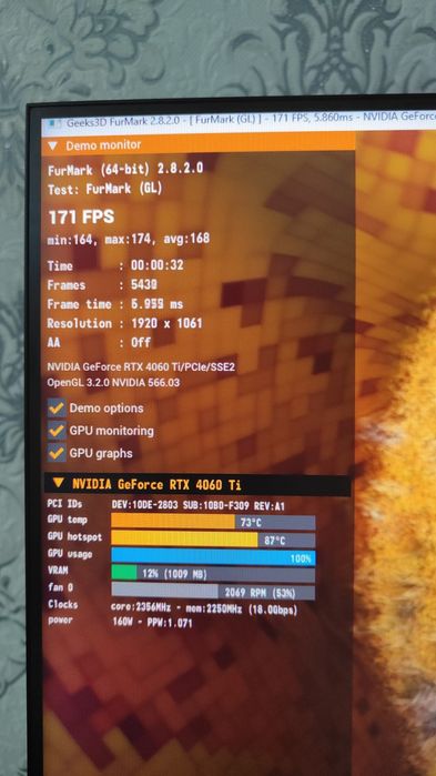 Видеокарта Gainward GeForce RTX 4060 Ti Pegasus 8GB GDDR6