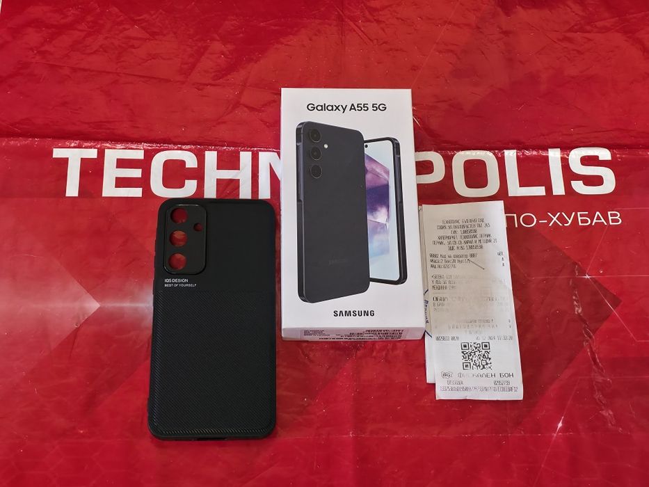 КАТО НОВ 256GB Samsung A55 5G Технополис Гаранция '26 Navy / Син