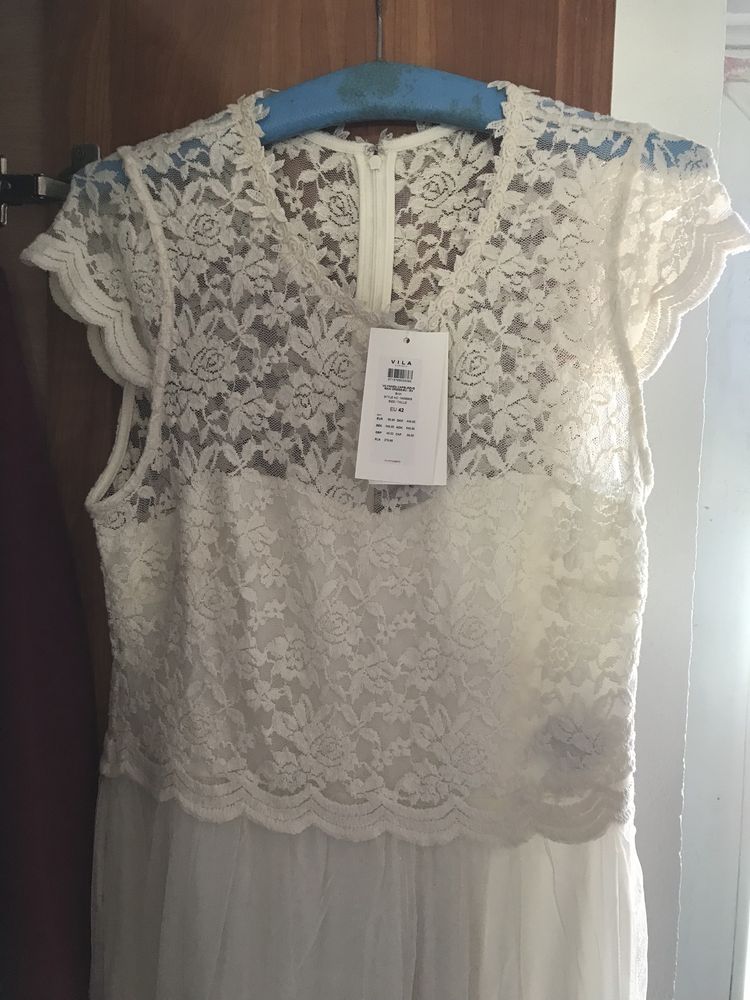 Rochie crem eleganta gen mireasa pentru evenimente cununie mar 42