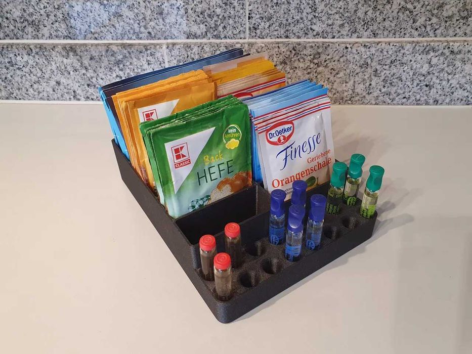 Organizator condimente bucatarie / suport plicuri condimente si esente