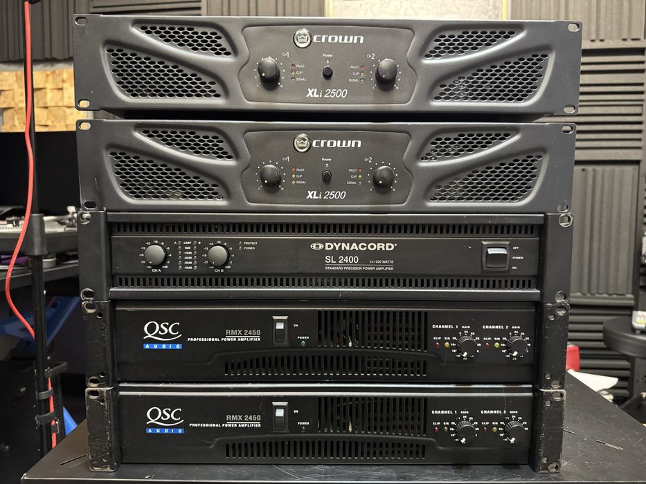 Профессиональные Усилители Звука Crown XLi 2500, QSC RMX 2450
