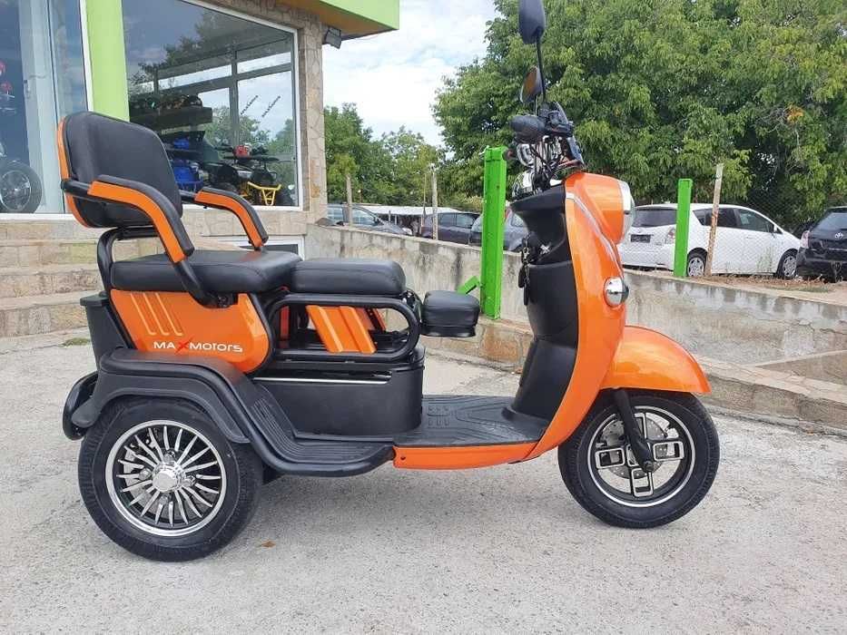 НОВА Електрическа триместна триколка MaxMotors X2 1500W/48V/20Аh