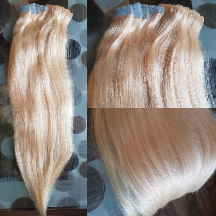 Естествена коса на стикери! 100гр. 40бр.