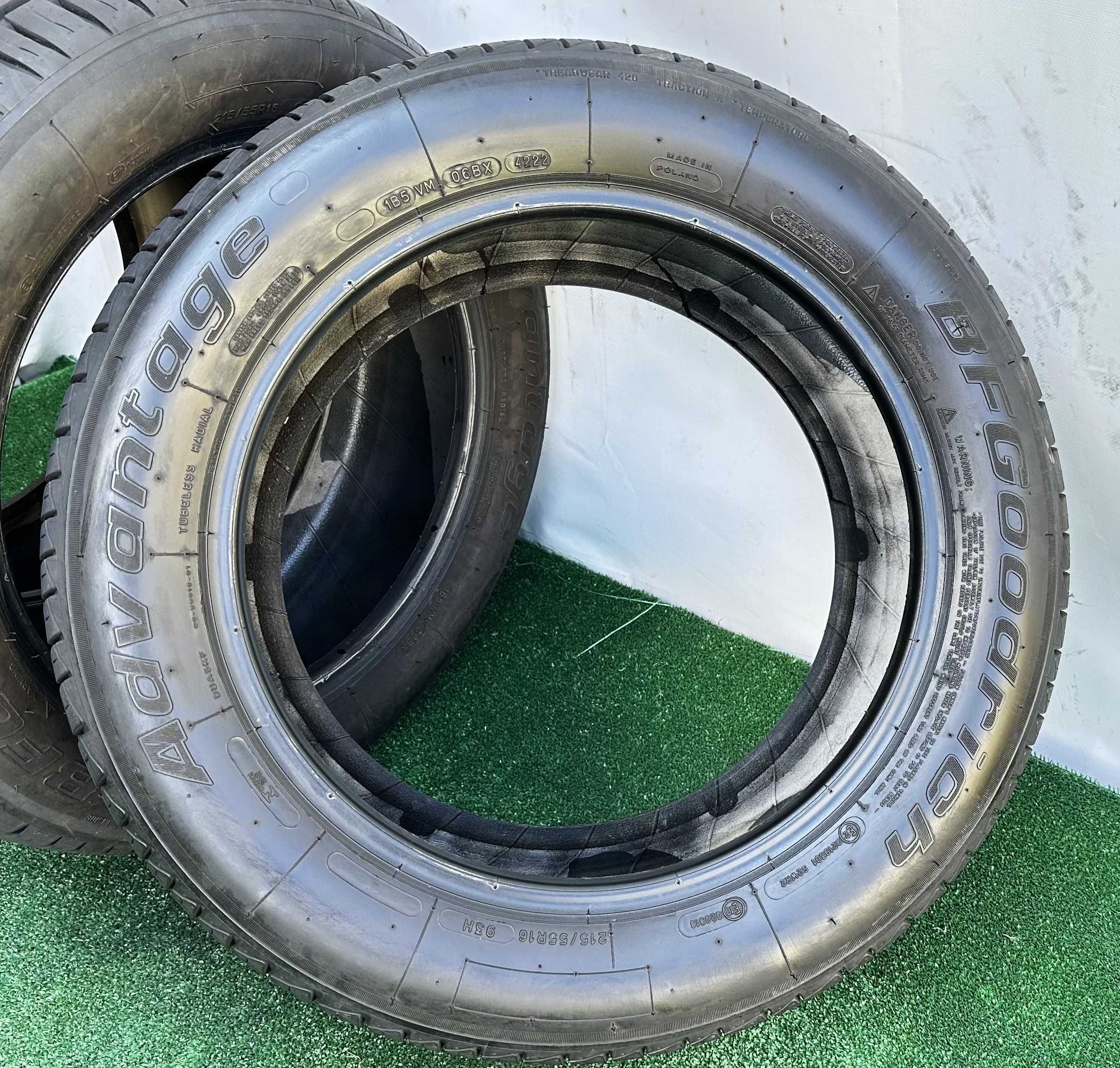 4бр 215/55r16 BFGOODRICH летни
