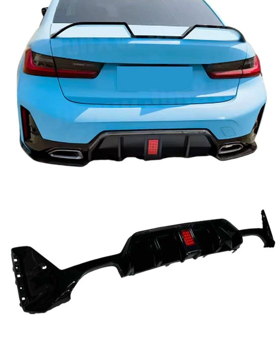 Дифузьор със трети стоп / Добавка за задна броня за БМВ Г20 / BMW G20