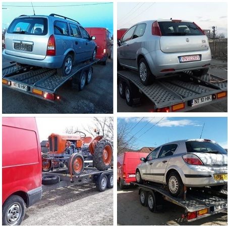 Tractari auto intern Platforma auto Transport utilaje mici dimensiuni