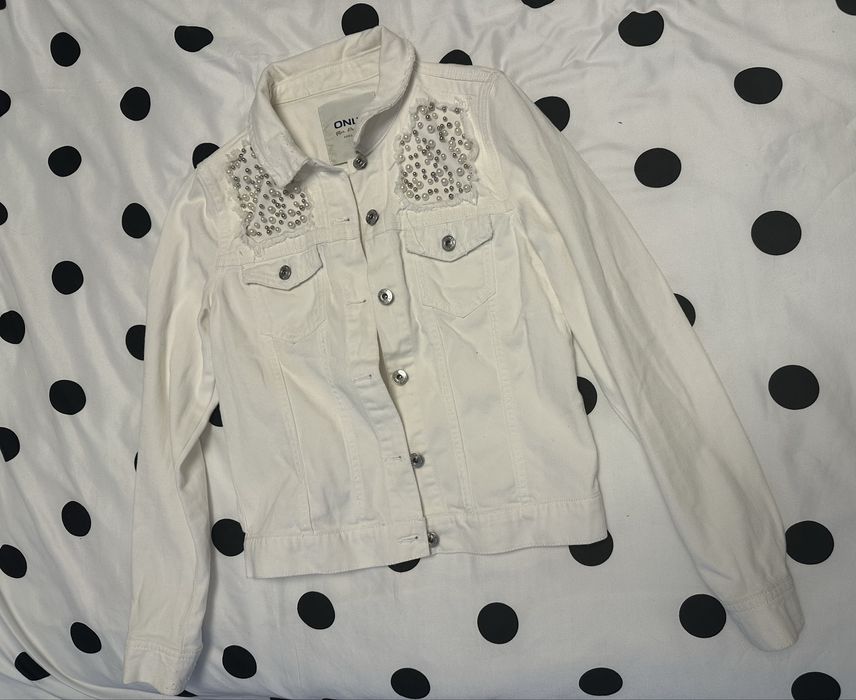 Дънково яке с перли