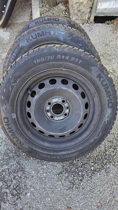 Anvelope KUMHO de iarna 165/70 R14+jante 4 bucăți