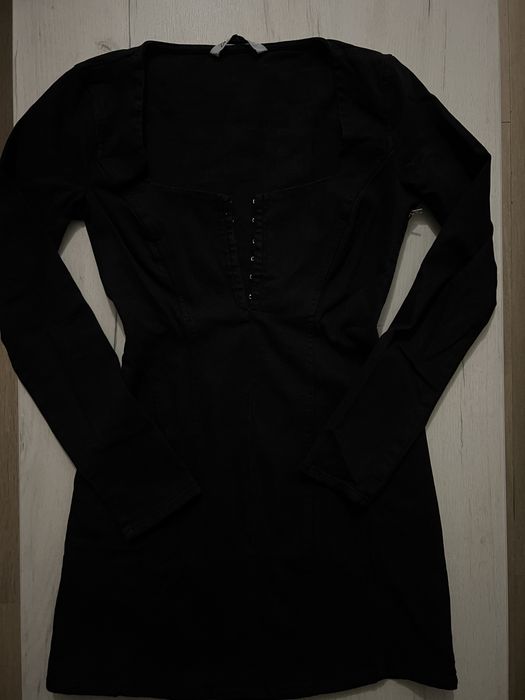 Черна дънкова рокля ZARA