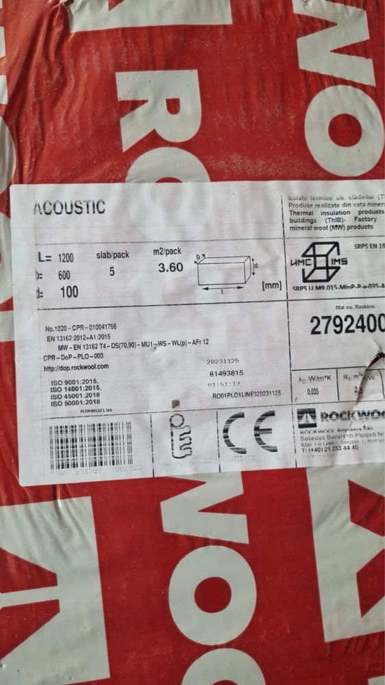 UD и CD профили + каменна вата