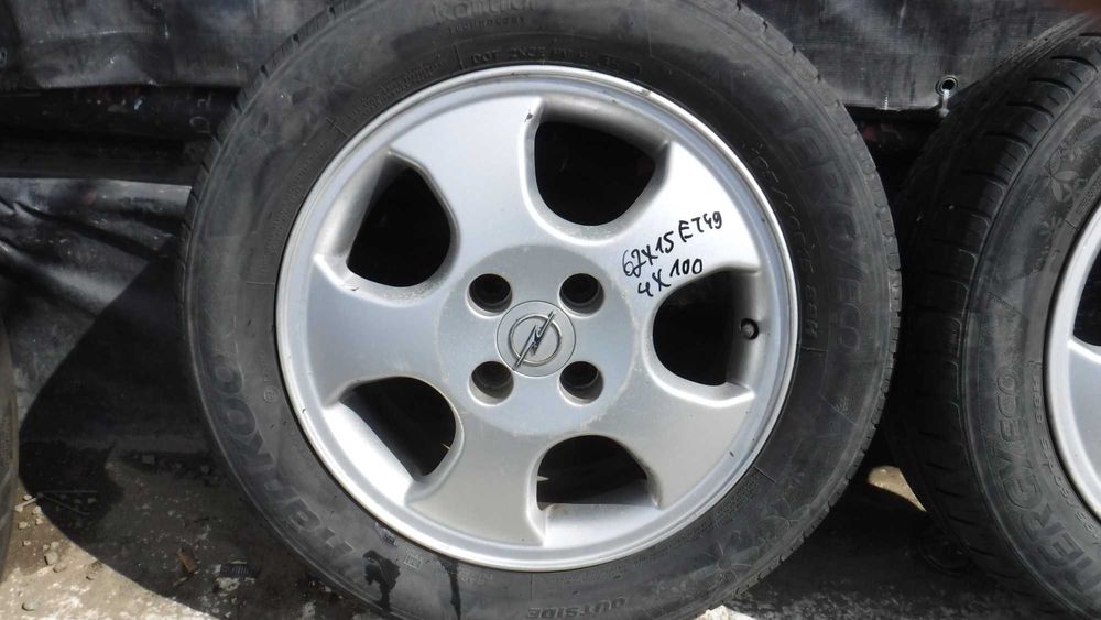 Jante Opel 4x100  Corsa  195 60 15 vara Hankook Kinergy