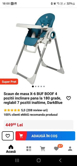 Scaun de masă Buf Boof X-6