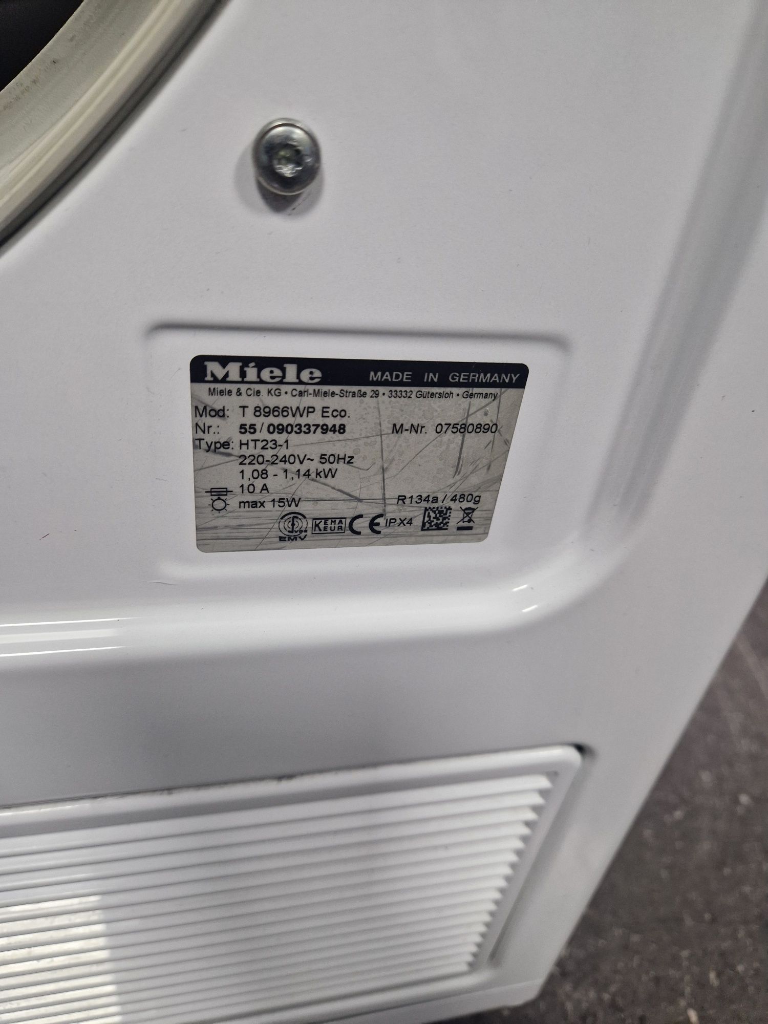 Сушилня Miele T 8966 WP 8 кг Термопомпа