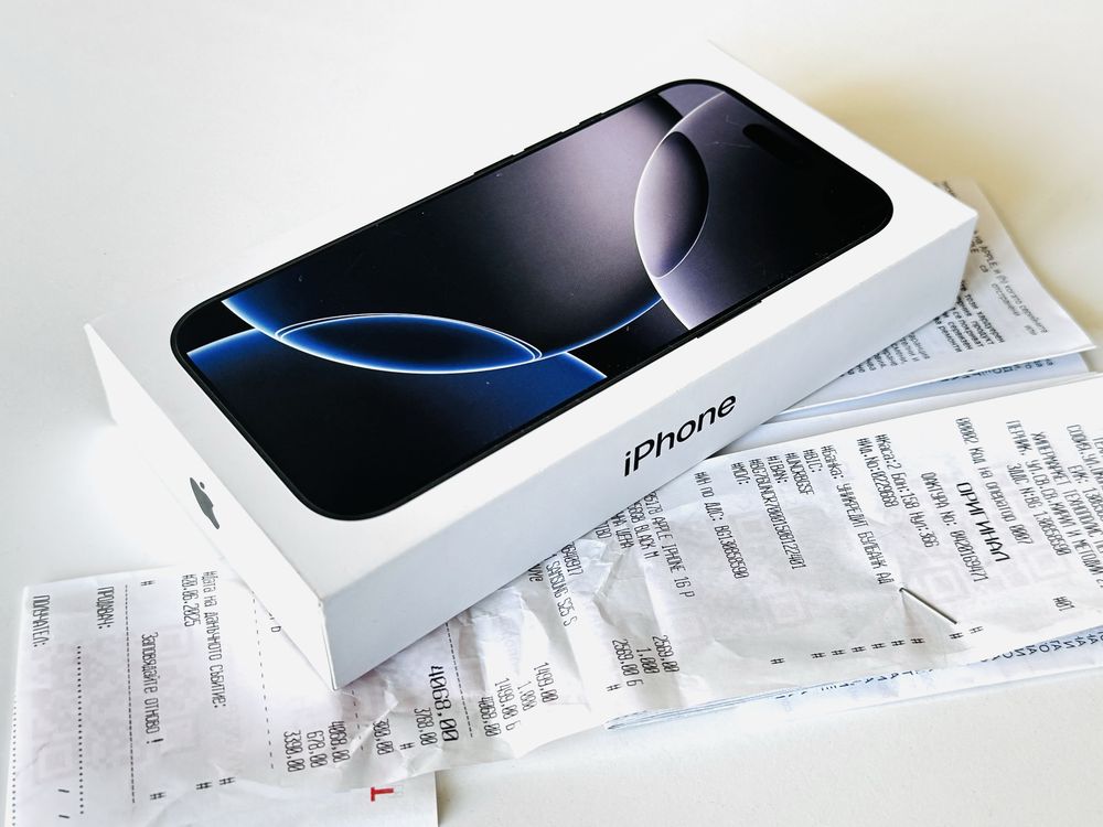 НОВ! Iphone 16 Pro 256GB Black Titanium Гаранция 2 години