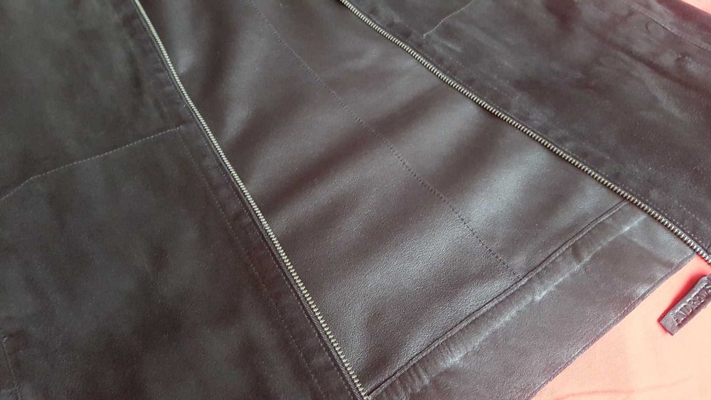 мъжко двулицево кожено яке ANDREWS - гладка кожа и велур