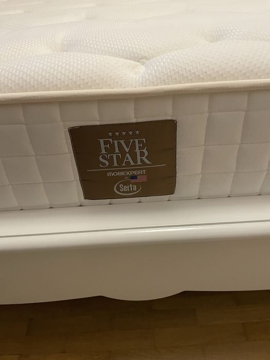Pat  Fabian Lemn Masiv + Saltea Serta 5 Stars Mobexpert ca noi!160/200