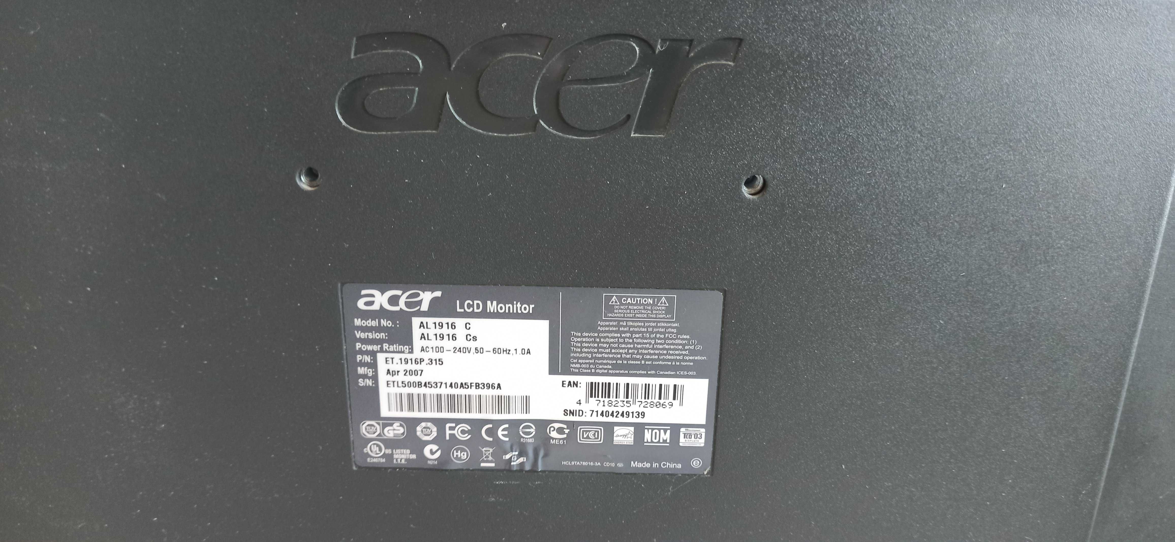 Монитор Acer AL1916 LCD-НАМАЛЕН!