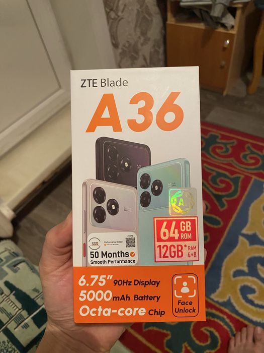 Новый смартфон zte  a36 жаңа телефон сатылады