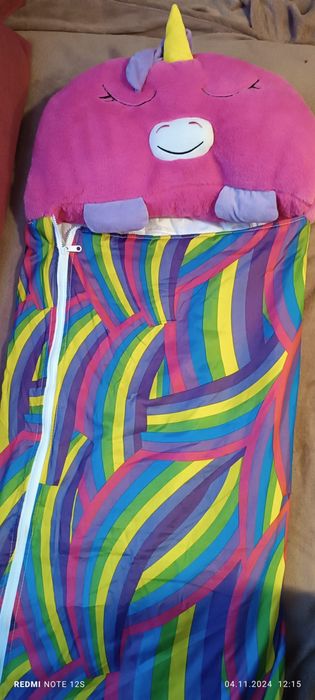 Sac de dormit cu perna, tip jucarie pt fetite