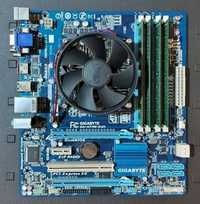 Материнская плата Gigabyte+Процессор Core i3 3.4ГГц+Кулер+8Гб ОЗУ