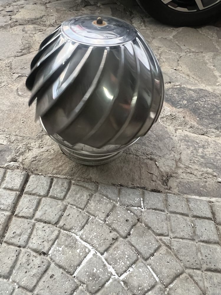 Capac ( pălărie terminal ) ROTATIV CU TALPĂ din Inox 180cm