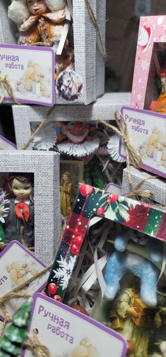 Ватная игрушка на елку