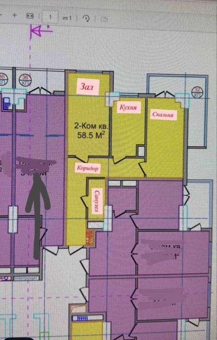 Квартиры Студийные в ЖК Vegas Tower. 35.9m2.