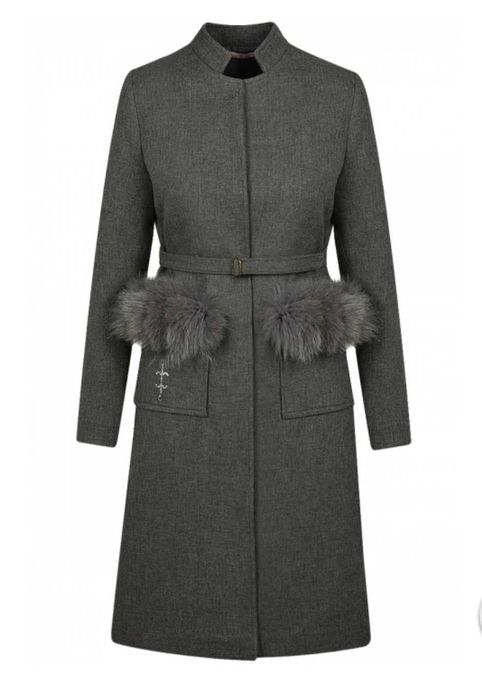 Дамско палто с косъм от лисица Collection Ka Bo