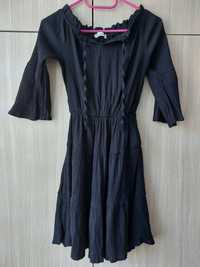 Дамска черна ефирна рокля размер М