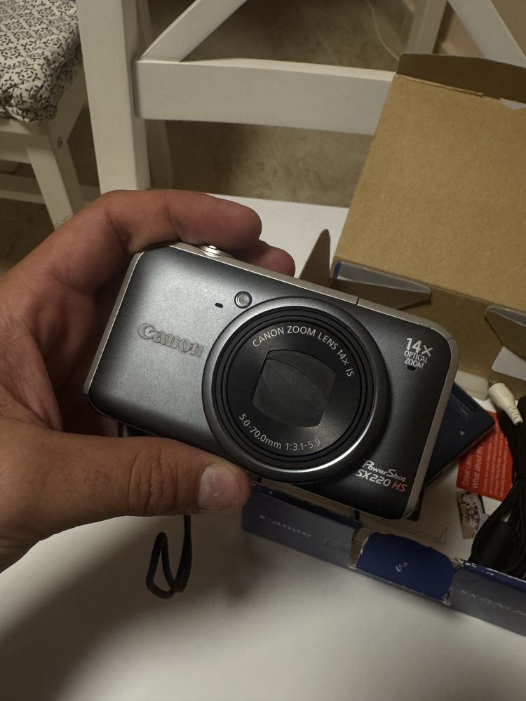 Aparat foto Canon SX220 HS + Imprimanta canon selph CP1500 Noua