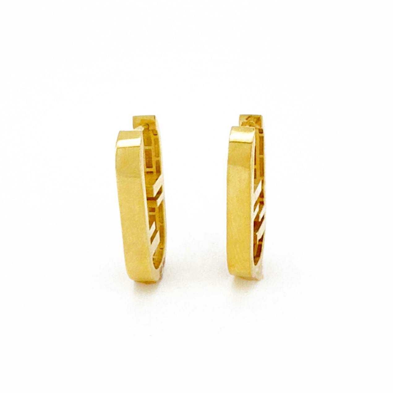 Золотые серьги FENDI