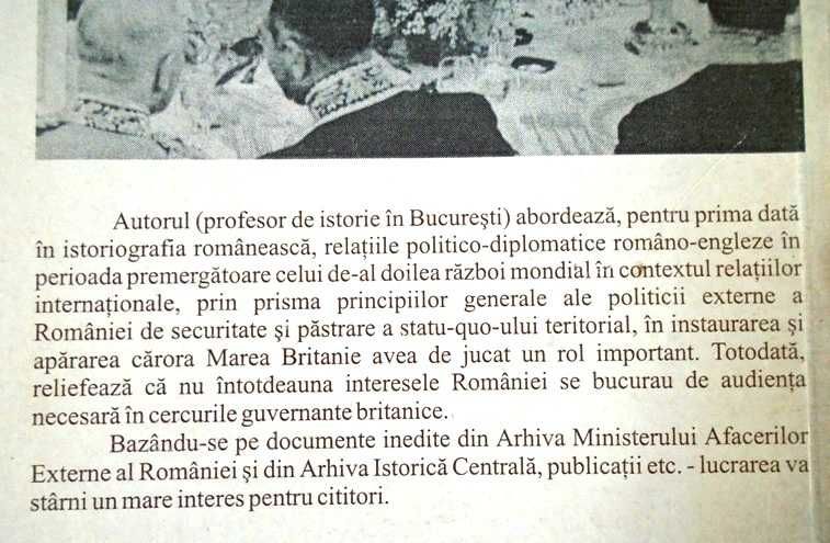 Romania si Marea Britanie, Relatii politico-diplomatice 1933-1939