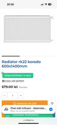 Radiator rk22 korado 600x1400mm