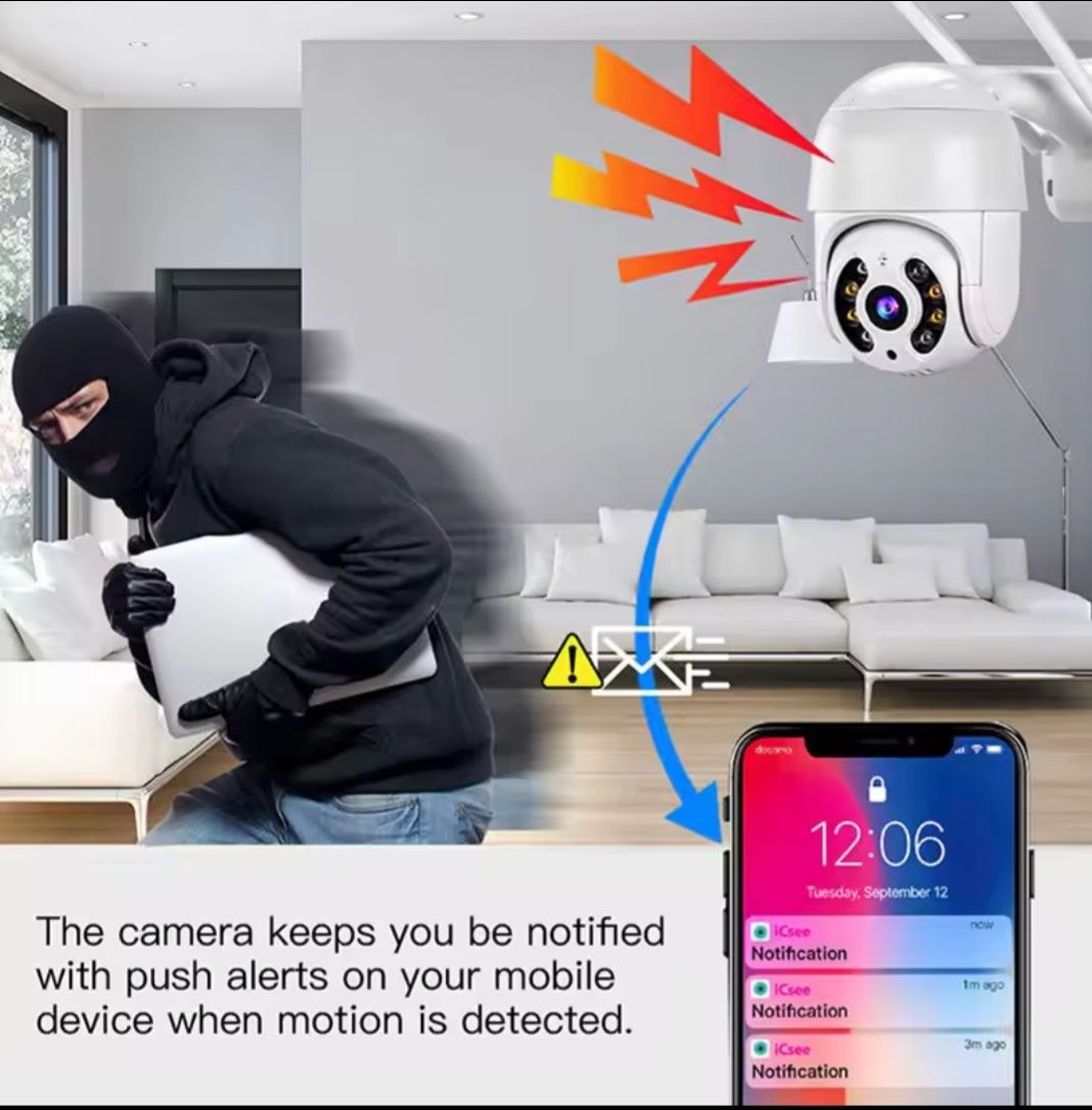 Camere supraveghere smart WIFI-full HD-night vision-G senzor-prod. NOI