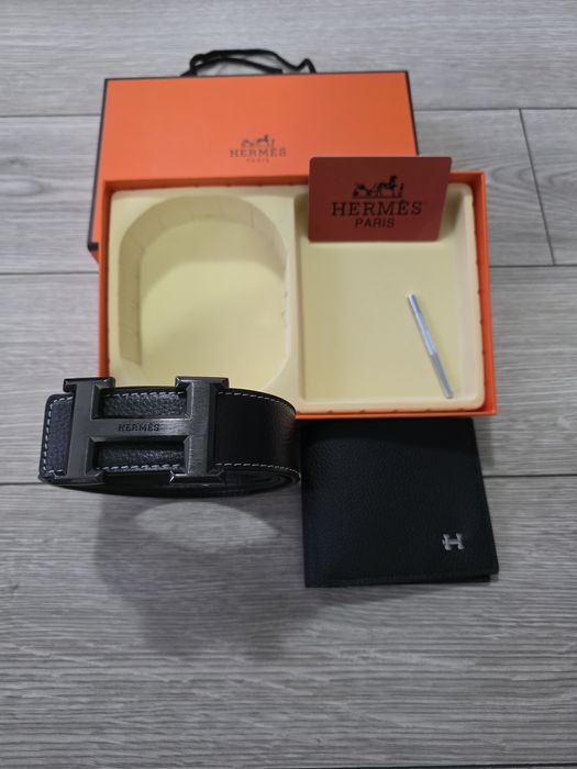 Set cadou Curea + Portofel Hermes