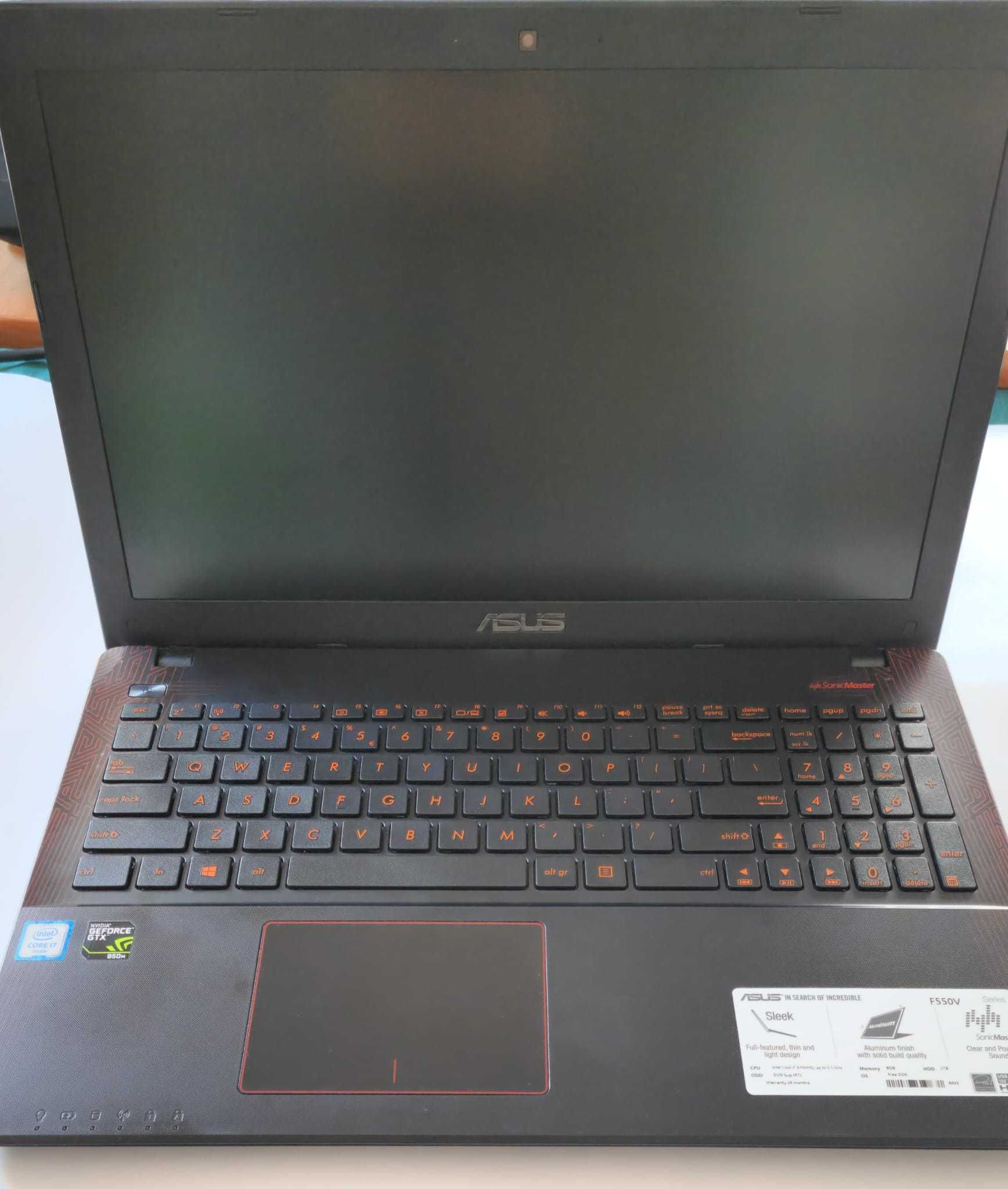 Vand Laptop Gaming ASUS F550V i7 SSD 512 16Gb Ram video 950M 4Gb