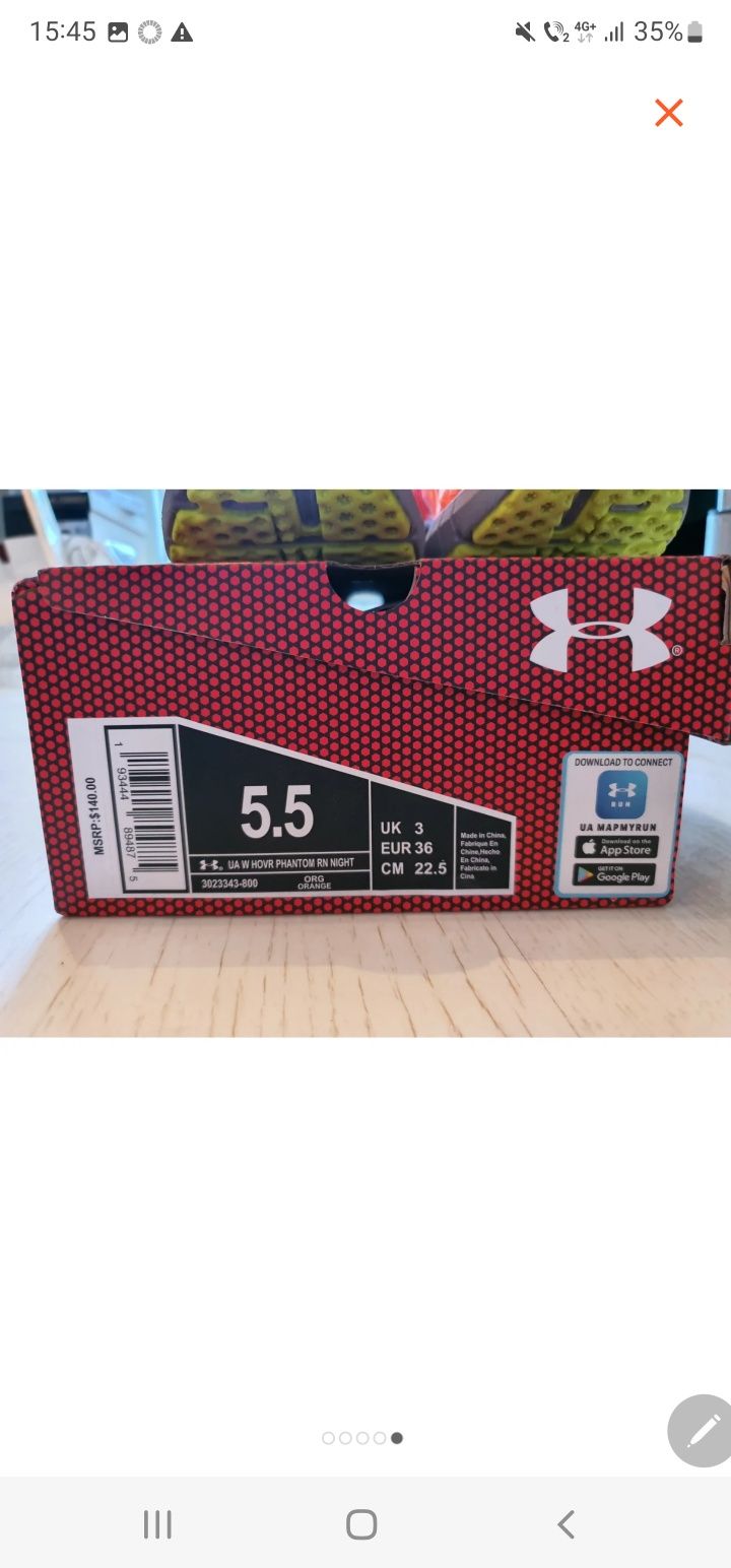 Pantofi sport Under Armour Phantom RN Night mas. 36