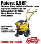 Motosapa Motocultor Sapa Benzina 6.5CP + Roti + Freze LivratGRATUIT MH