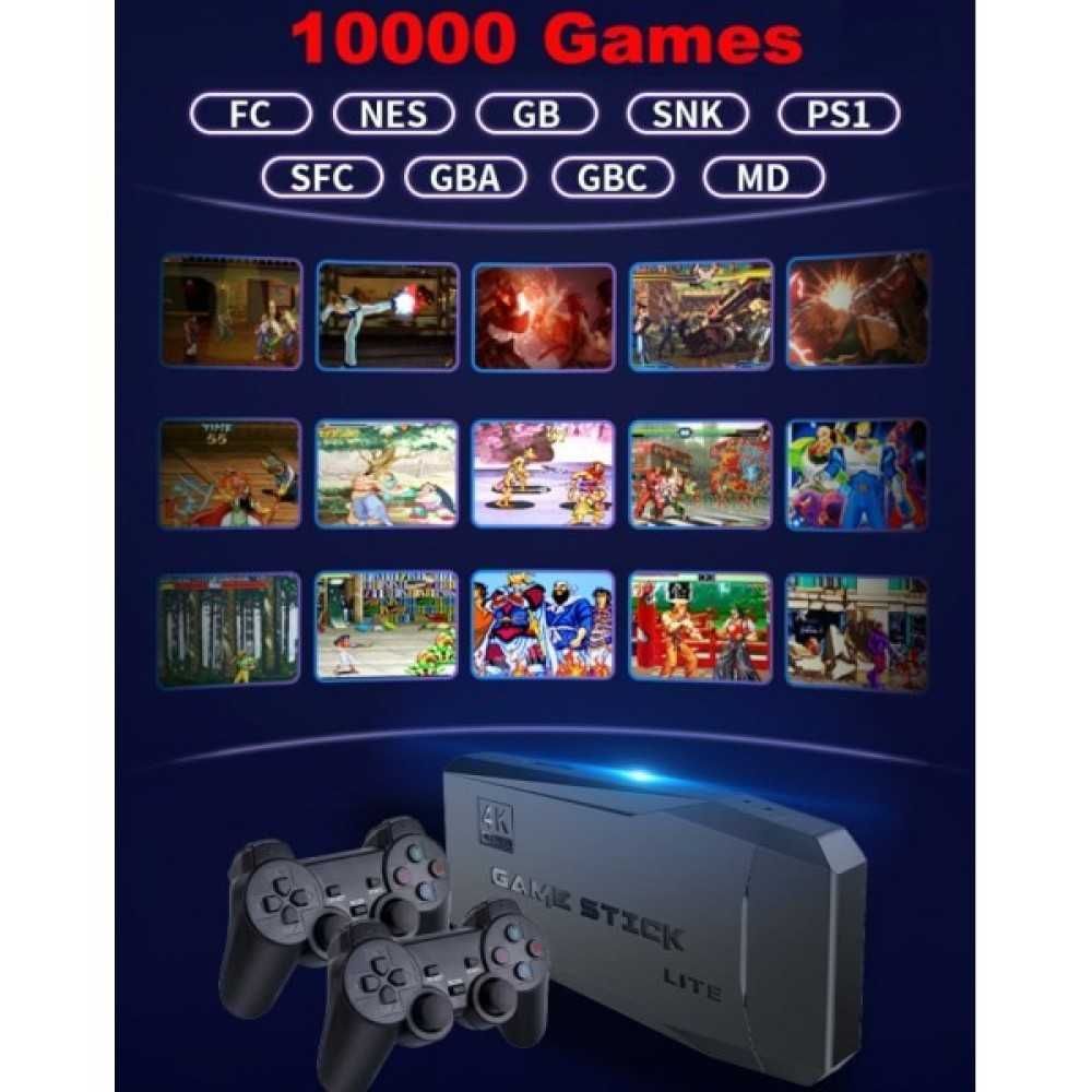 Безжична ретро конзола GAME STICK HDMI 10 000 игри