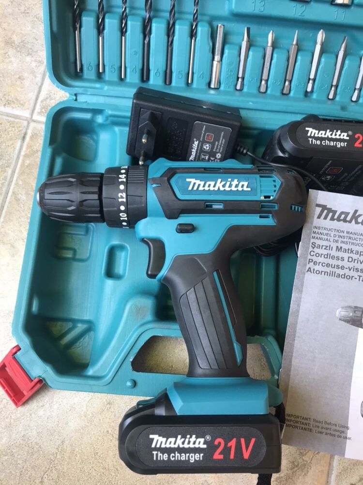 Ударен Винтоверт Makita 550DWE 21V с Две Батерии 3Аh Бормашина Макита