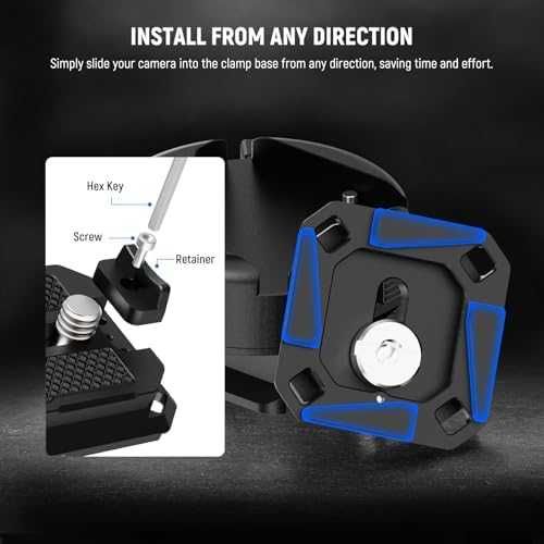 Нова Neewer GM47B QR Скоба за DJI RS Gimbal, Capture V3, Tripod Mount