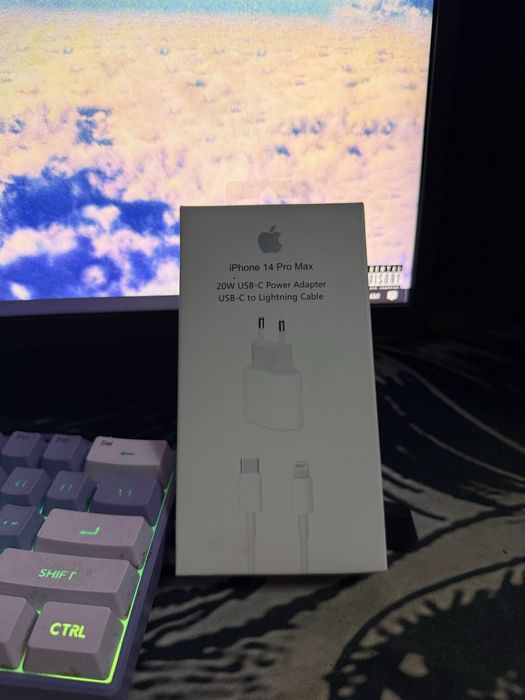 Set Adaptor 20w si Cablu Apple