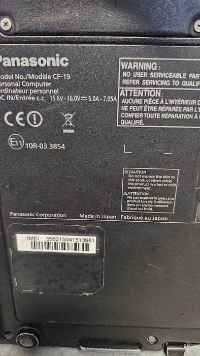 Laptop diagnoza Panasonic Toughbook CF-19.