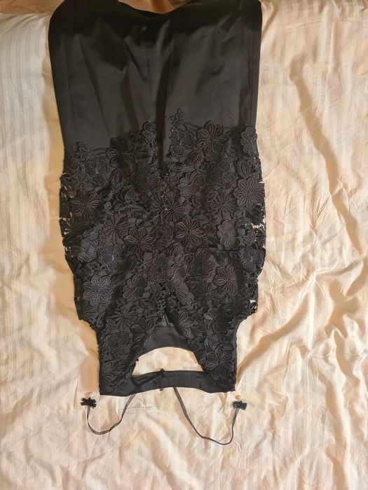 Rochie de ocazie Nissa broderie neagra, S