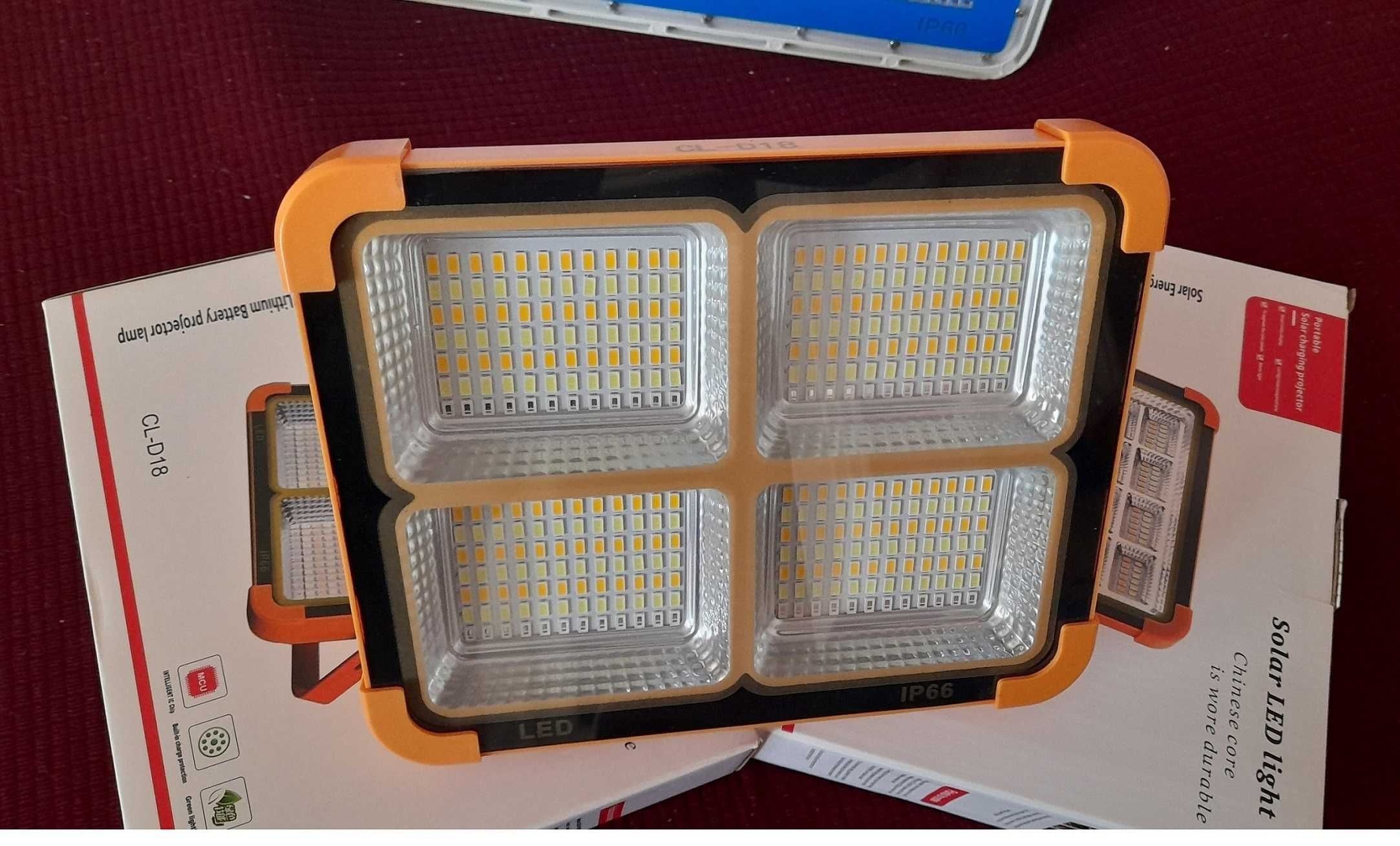 Lampa proiector solar portabil 300w 336 led camping pescuit uz casnic
