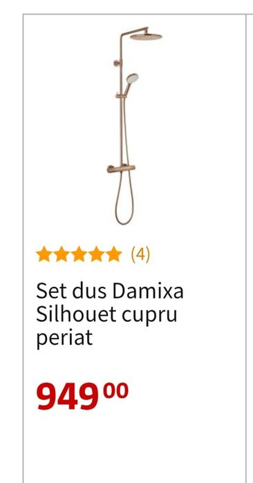 Coloana dus Damixa Silhouet cupru periat