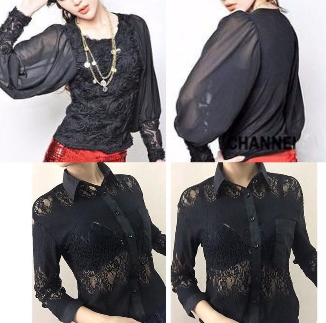 Черная блуза (2 модели)